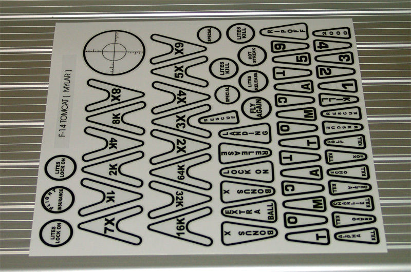 F-14 Tomcat Pinball Machine Insert Decals