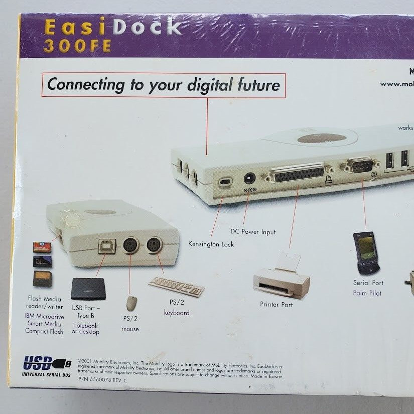Mobility Easidock 300FE Universal USB Port Replicator Reader-Writer NEW SEALED