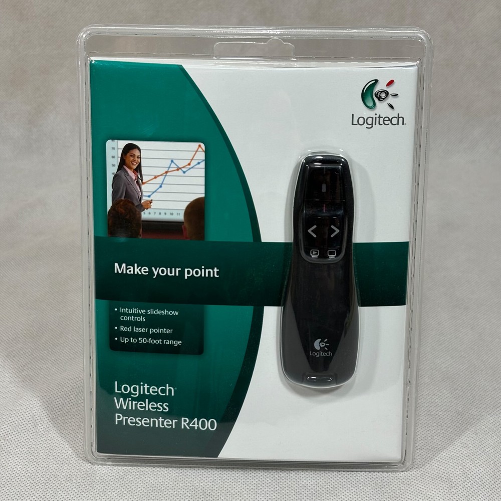 Logitech Wireless Presenter R400 Laser Pointer Remote Control
