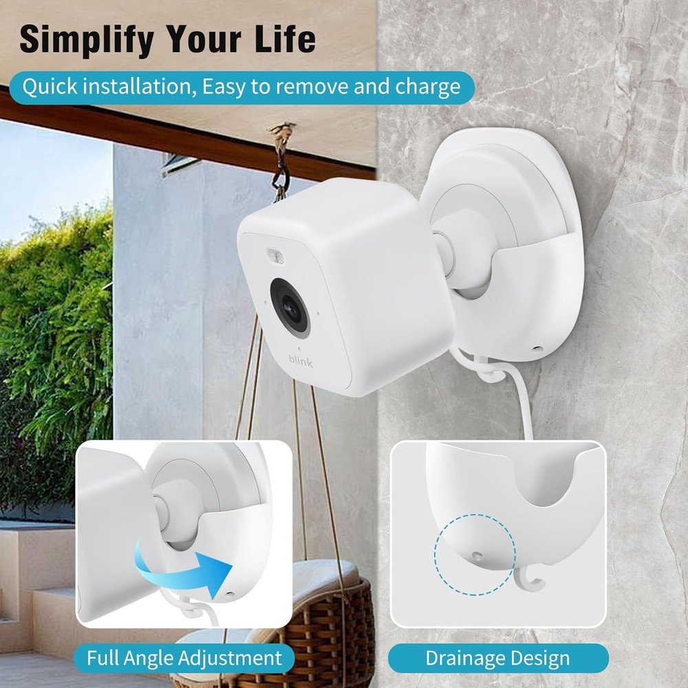 Blink Camera Wall Mount 3-Pack: No Drill, Easy Install, Damage-Free Solution
