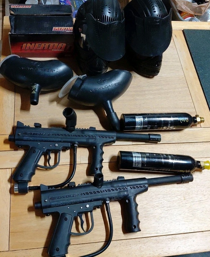 2 Brass Eagle Paintball Guns With Extras