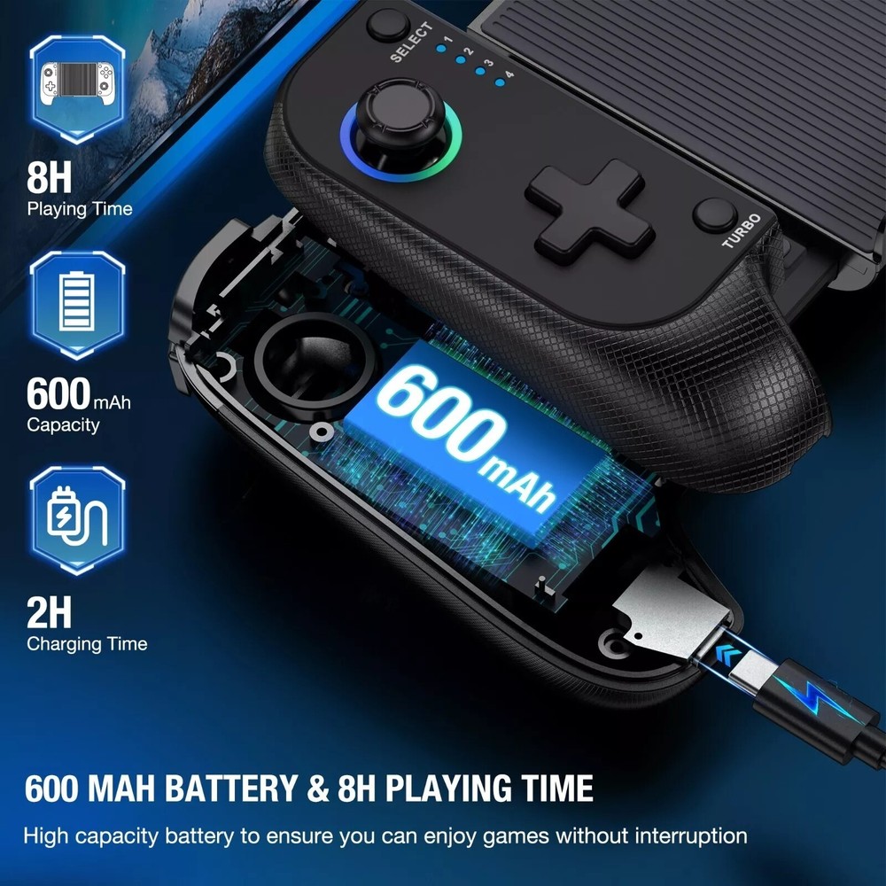 Wireless Phone Controller for iPhone/Android,Mobile Gaming Controller for iOS