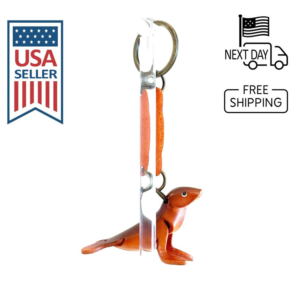 Seal Handmade Leather Keyring
