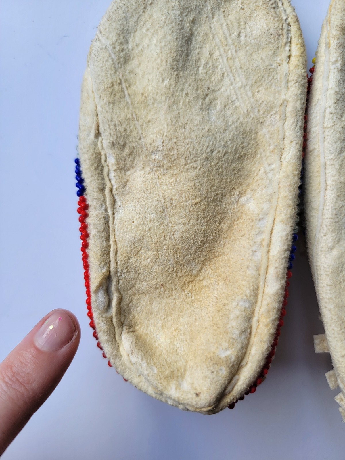 MODERN Beaded Multicolored Indian Floral Child Moccasins Native Beadwork