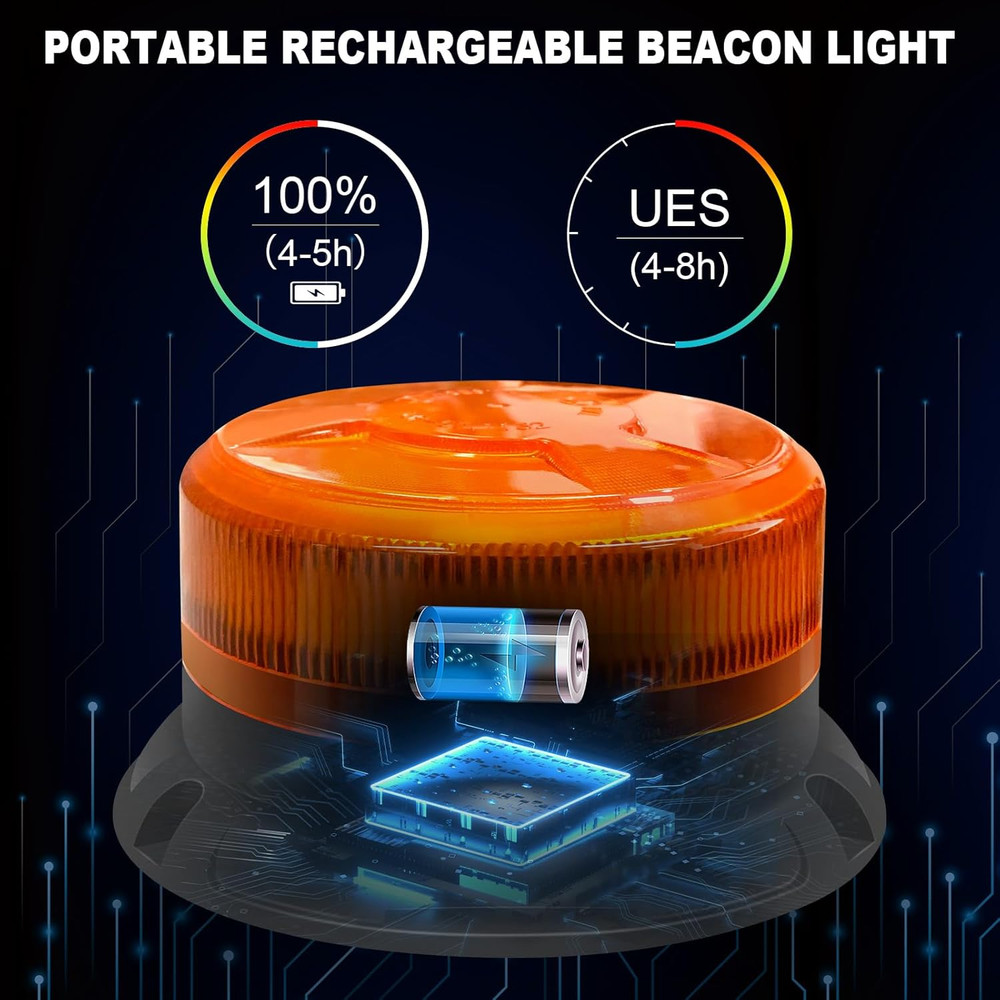 Remote Control Wireless Strobe Lights Waterproof Rechargeable LED Battery Beacon
