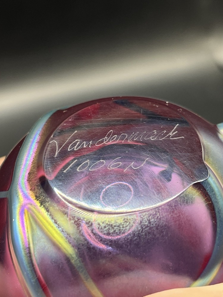 Vandermark Signed Hanging Hearts Perfume Bottle
