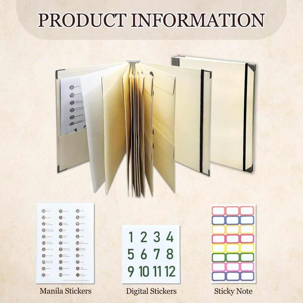 Document Organizer | Expanding File Folder for Important Papers, Passports, B...