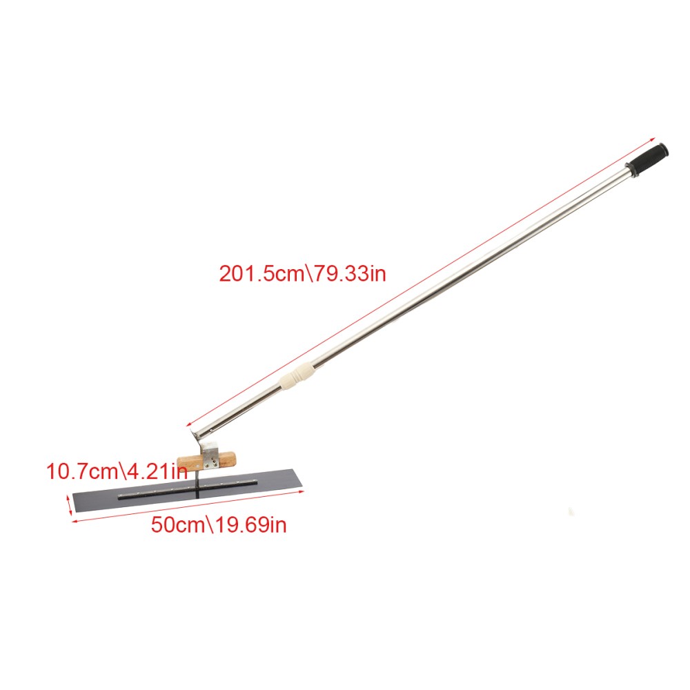 Long Handle Concrete Trowel Cement Surface Smoothing Tool w/ Finishing Shoes NEW