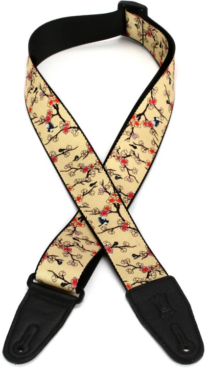 Levy's MPD2 Polyester Guitar Strap - Cherry Trees & Birds