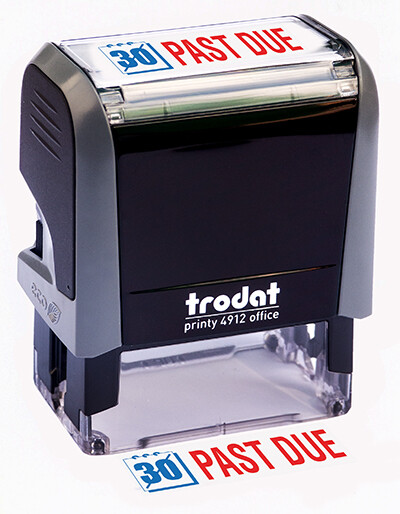 Trodat "PAST DUE" Self Inking Rubber Stamp