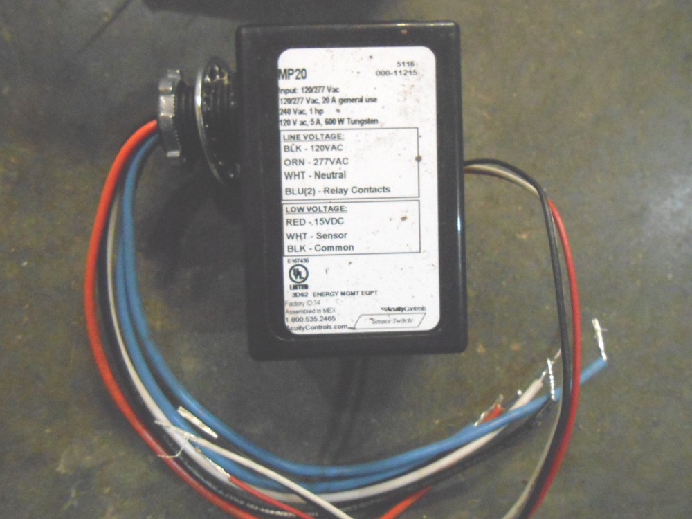 Acuity SENSOR SWITCH MP-20 120/277V 20A POWER PACK FOR OCCUPANCY SENSOR