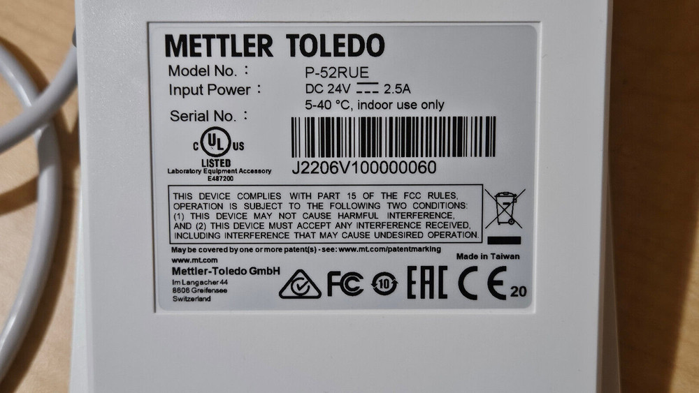 Mettler Toledo P-52RUE Dot Matrix Printer with RS-232 Interface