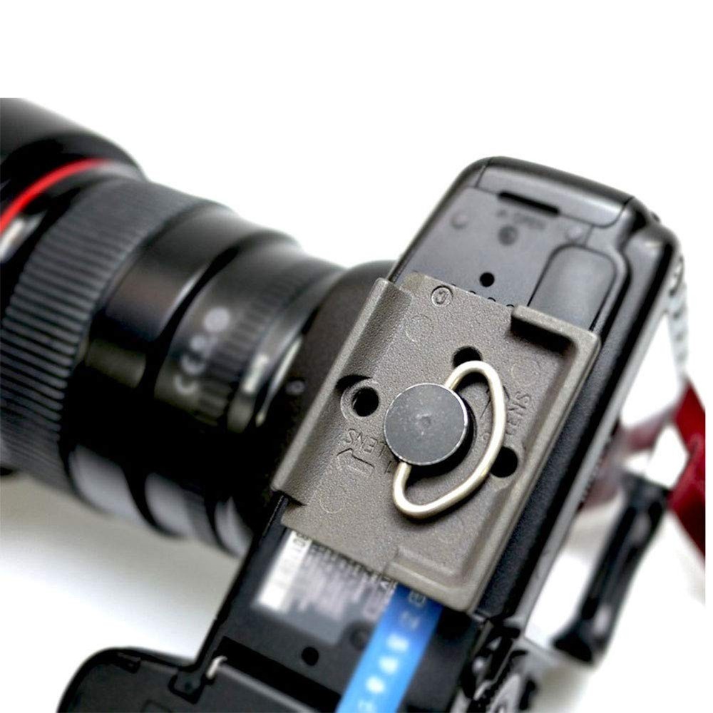 Harwerrel Quick Release Plate 1/4" Screw Compatible with Manfrotto Grey