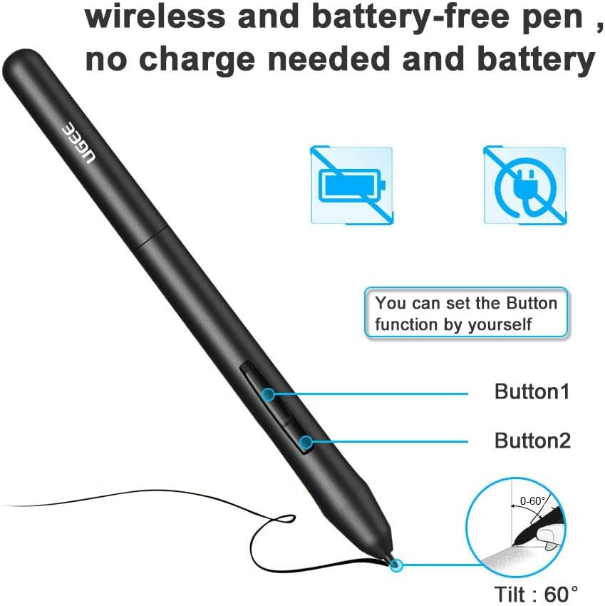 Drawing Tablet Graphics, M708 V2 Upgrade Pc&Computer&Android Device,10X6 Inch Ul