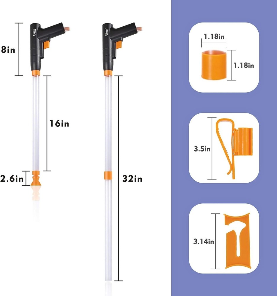 Durable Aquarium Siphon Vacuum Cleaner with Quick Water Change Functionality