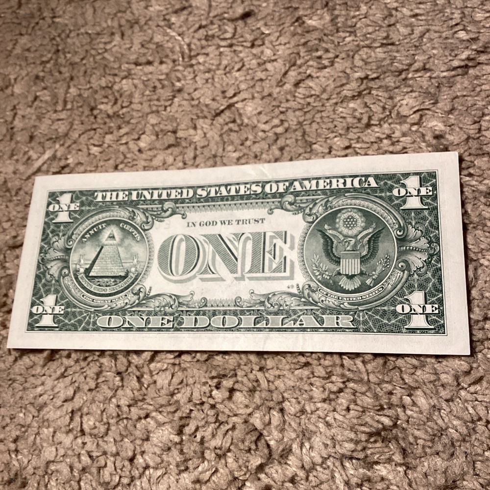 One Dollar Star Note Error 2017 Ink Misprint Serial Number