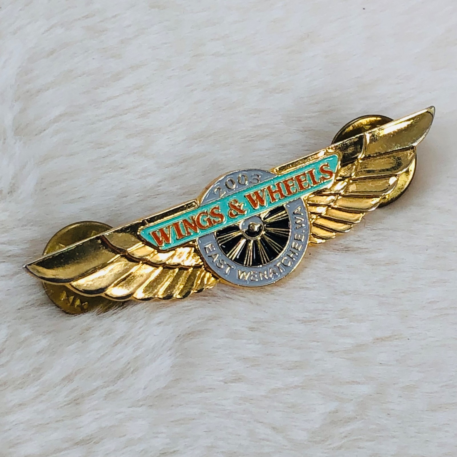 2003 Wings & Wheels East Wenatchee WA Souvenir Lapel Pin