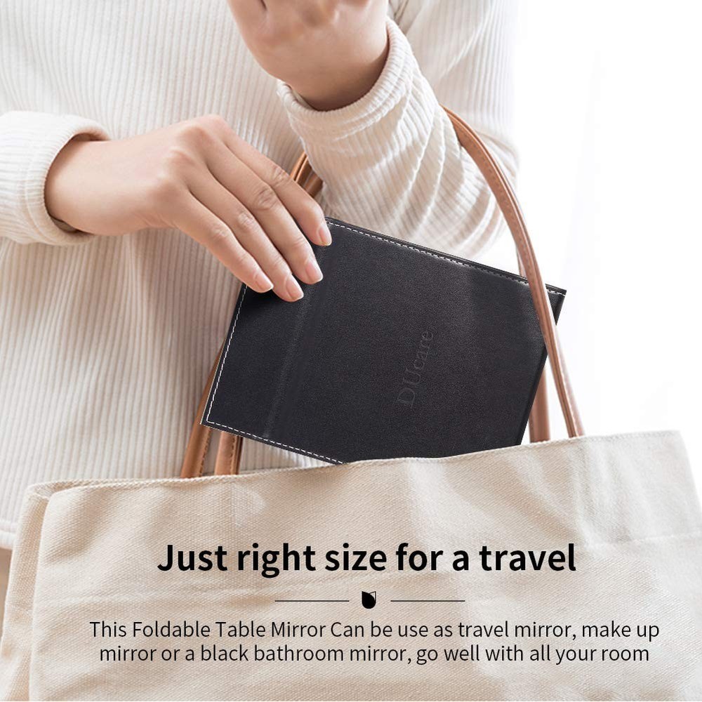 Compact Rectangular Travel Mirror with Cushioned Cover - Ideal Gift for All