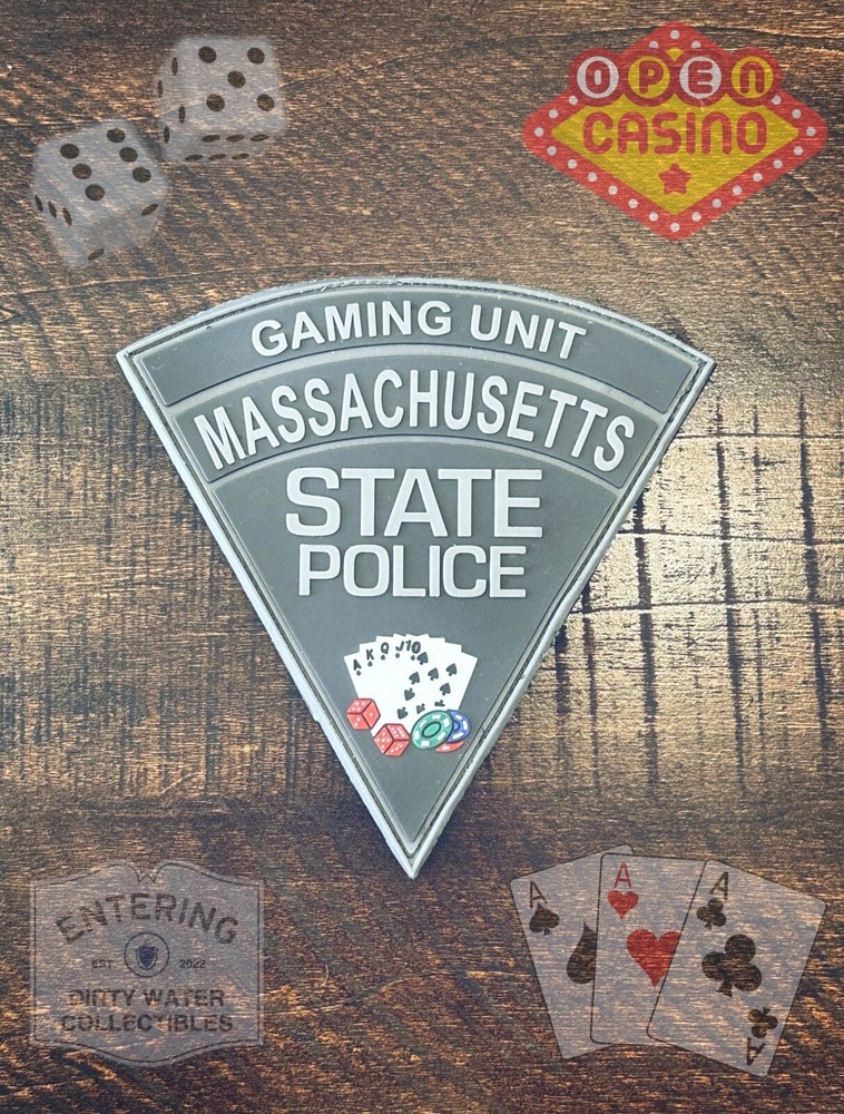 Massachusetts State Police Gaming Unit Hook and Loop PVC patch SUBDUED