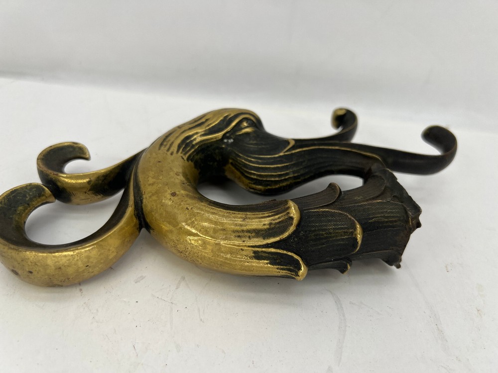 Bird Phoenix antique Gate post Finial solid cast Metal Brass 8"