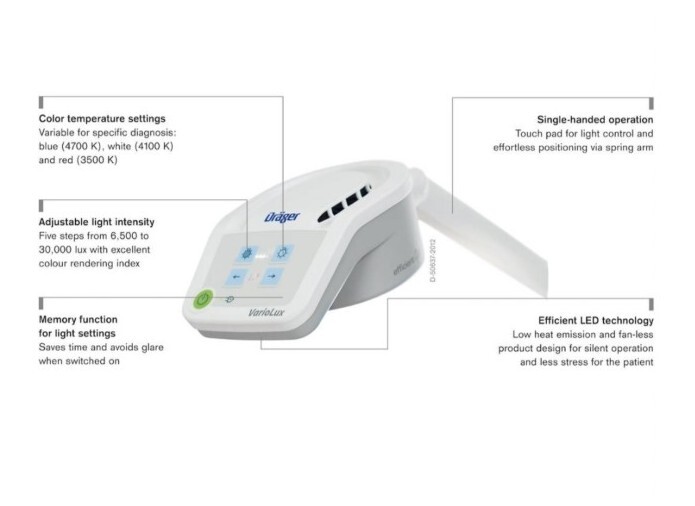 Dräger VarioLux Examination Light Neonatal Working