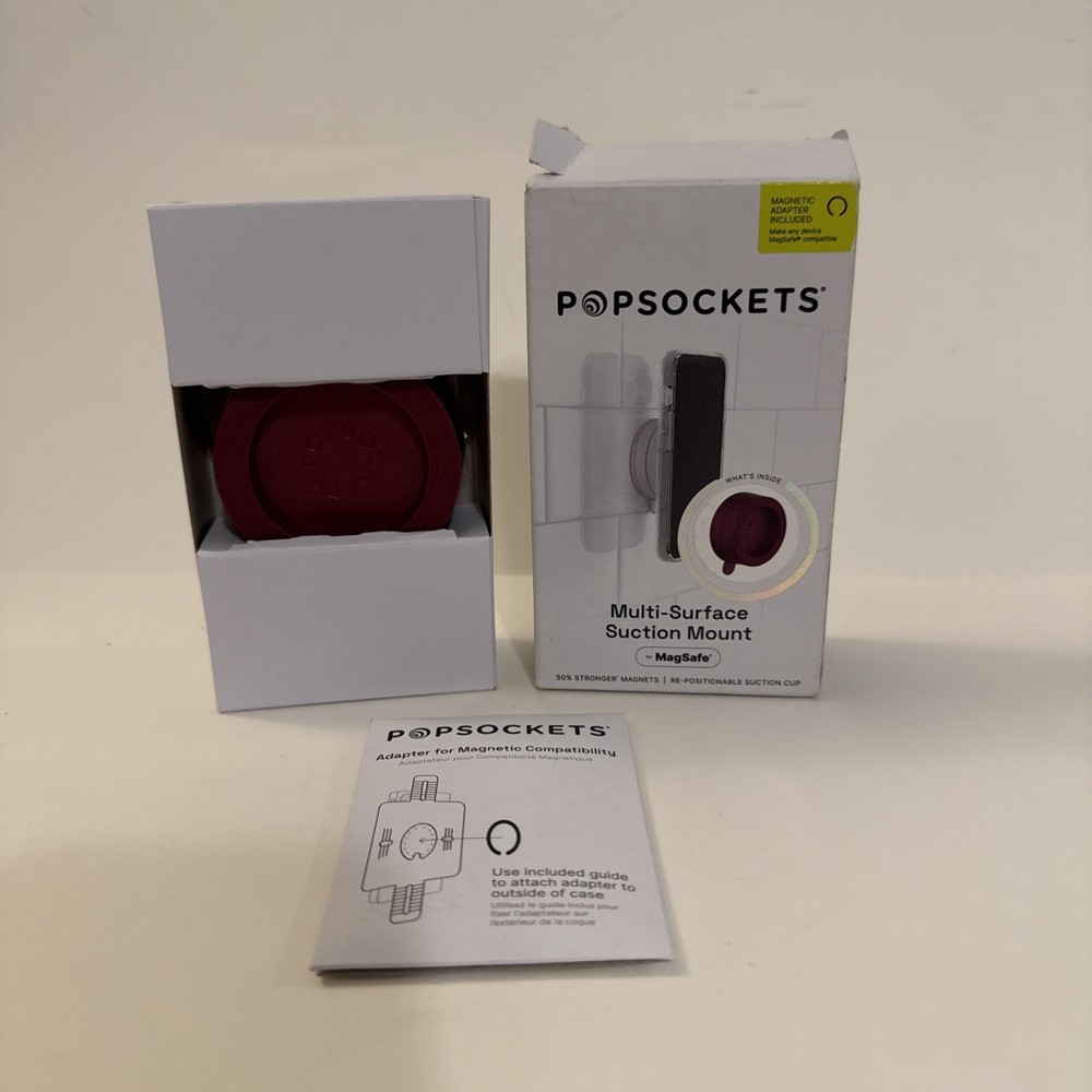 PopSockets Multi-Surface Suction Phone Mount, Detachable Surface Mount