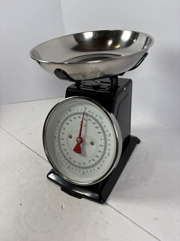 Simple and Exquisite Kitchen Metal Mechanical Spring Scale Solid Color Black