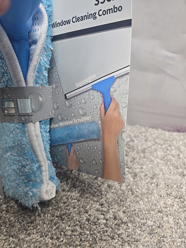 MR SIGA Professional Window Cleaning Combo, Squeegee/Microfiber Tool Set, 14"