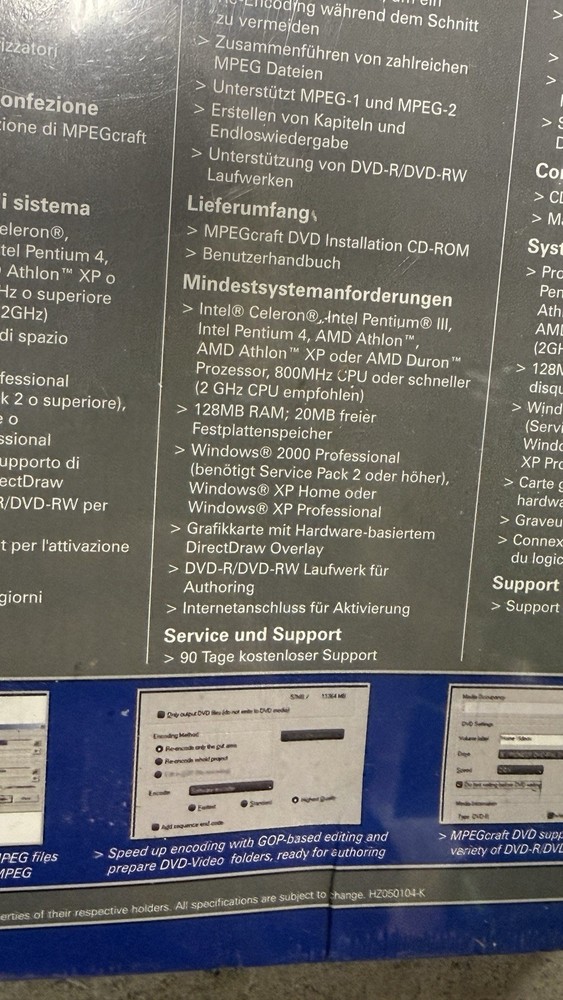 Canopus Software, Mpeg CraftDVD - New Vintage Software - Shrink Wrapped