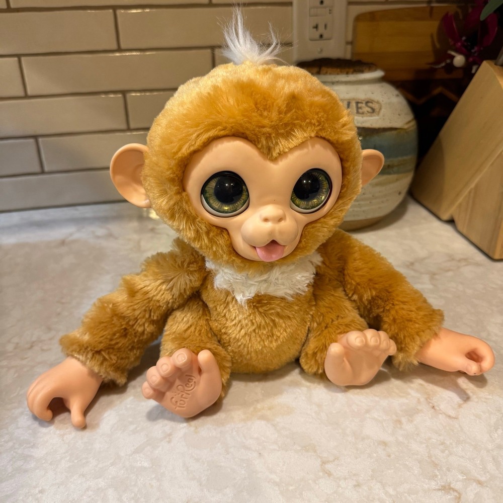 furReal Check-Up Zandi Monkey E0367 Hasbro Interactive Sounds WORKS