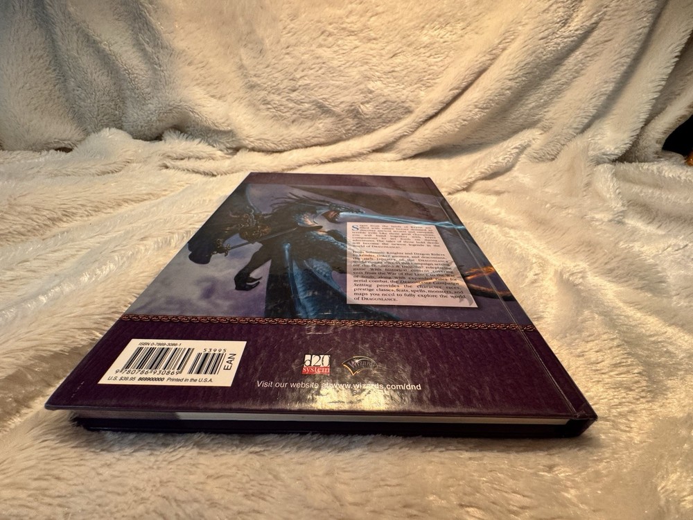 Dragonlance Campaign Setting Rulebook D&D RPG 2003 WOTC Book