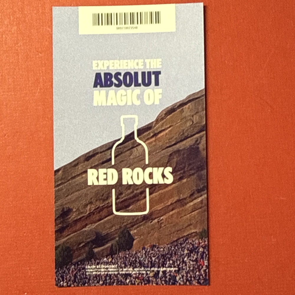 BILLY STRINGS RED ROCKS COMMEMORATIVE TICKET STUB MAY 2022 cmini poster print