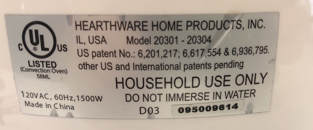 Nuwave Pro Infrared Oven Wire Metal Rack 2” Replacement Part