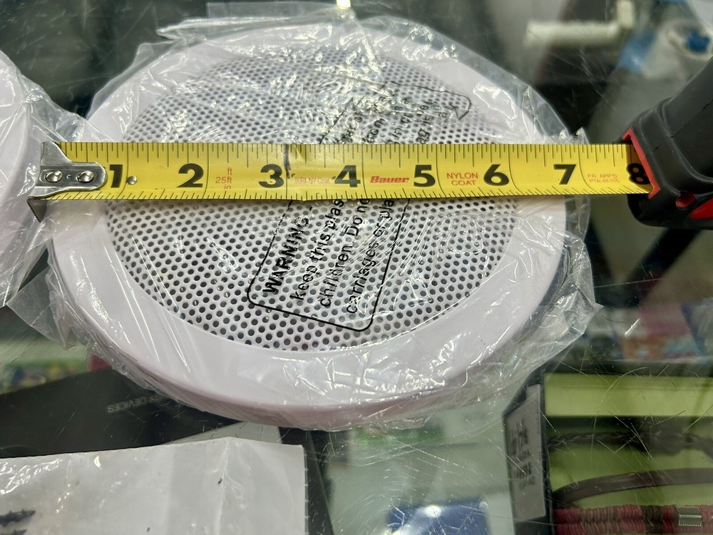 2 Reliable Hardware 8-3/8" Round White Surface Mount Speaker Covers (CC)