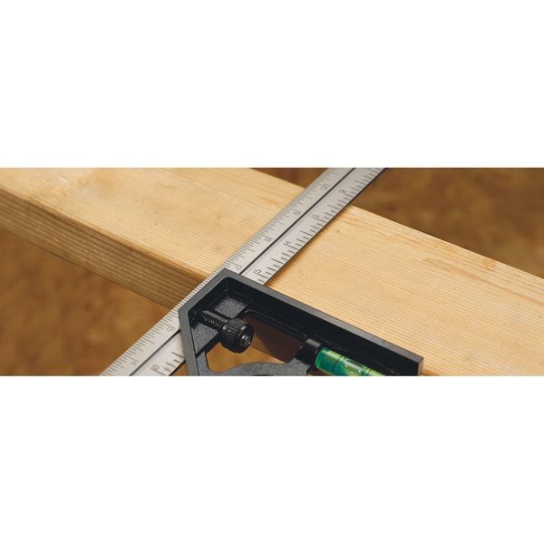 Johnson Level & Tool 400 Combination Square,12 In,Zinc Head