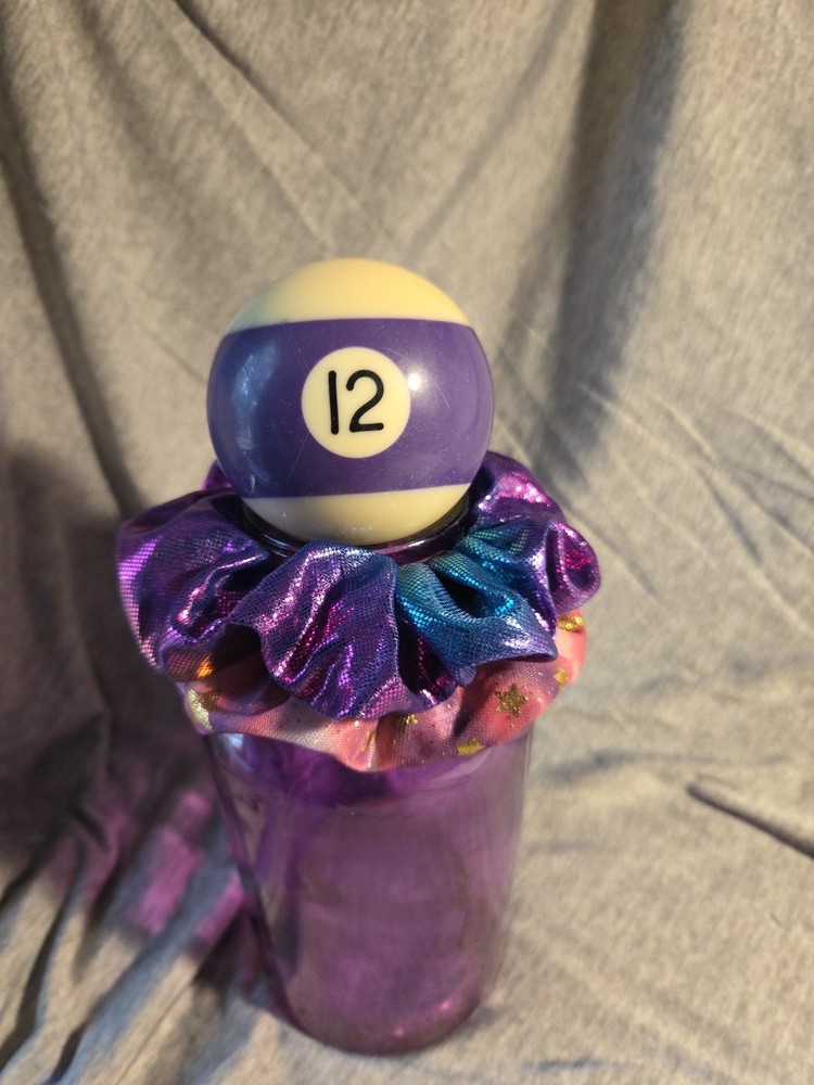 Vintage Number #12 Purple Striped Pool Ball Replacement