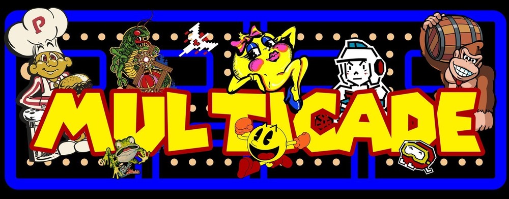 Mame Arcade Multicade Marquee For Reproduction Header/Backlit Sign