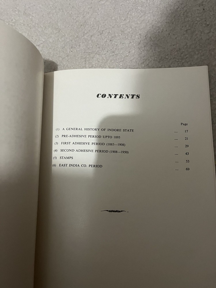 Indore State Handbook Postal History 1829-1950 By Harkawat