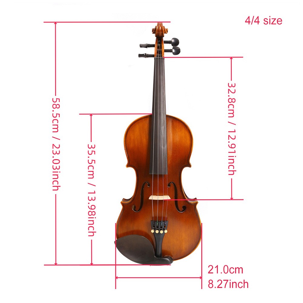 4/4 Full Size Handmade Violin 4 String Acoustic Violin for Student Beginners Kit