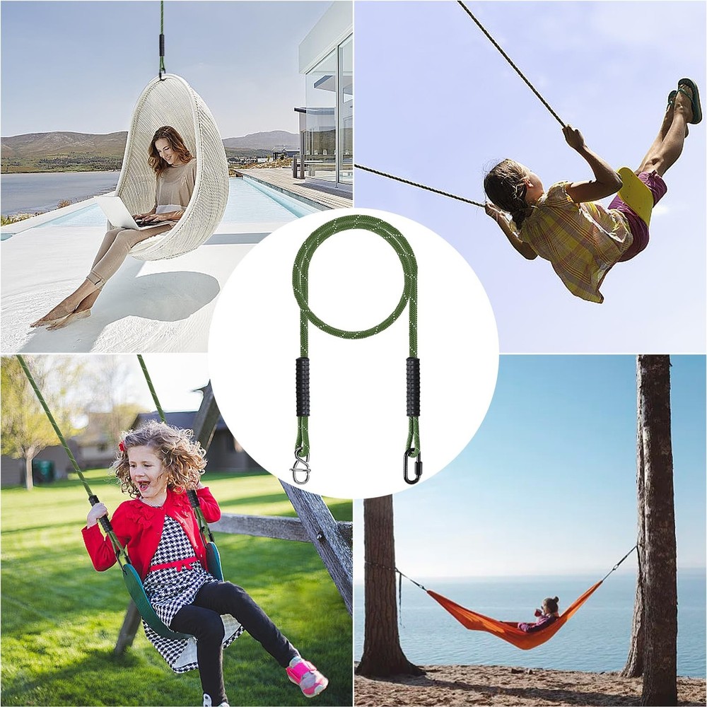 Heavy Duty Tree Swing Ropes Hammock, Hanging Straps, Adjustable Extendable fo...