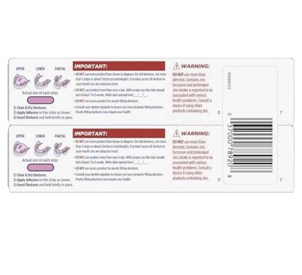 2 PACK- Fixodent Ultra Max Hold Dental Adhesive - 2.2oz