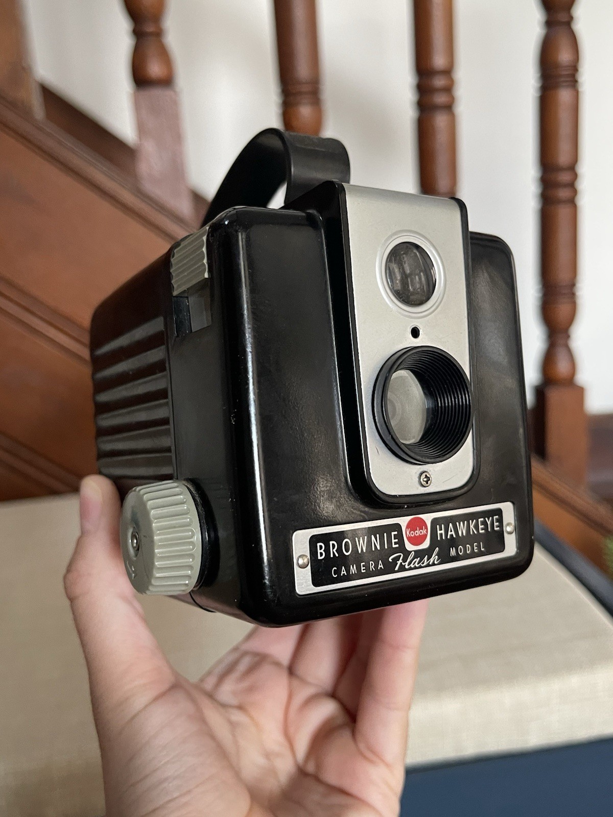 Vintage Kodak Brownie Hawkeye Flash Outfit Model Camera w/Original Box Plus Film