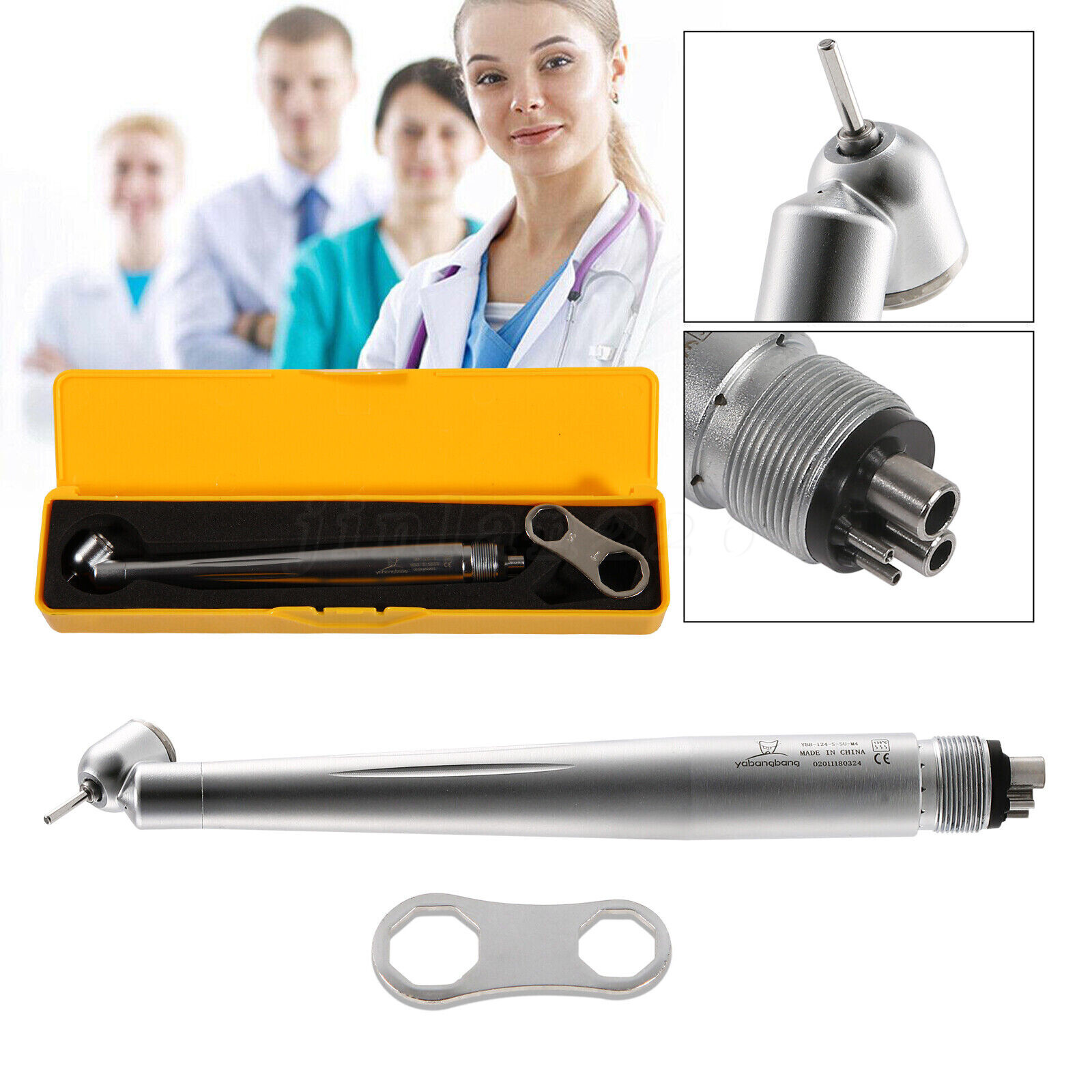 Yabangbang Dental 45 Degree Surgical High Speed Handpiece Push Button 4Hole WCA4
