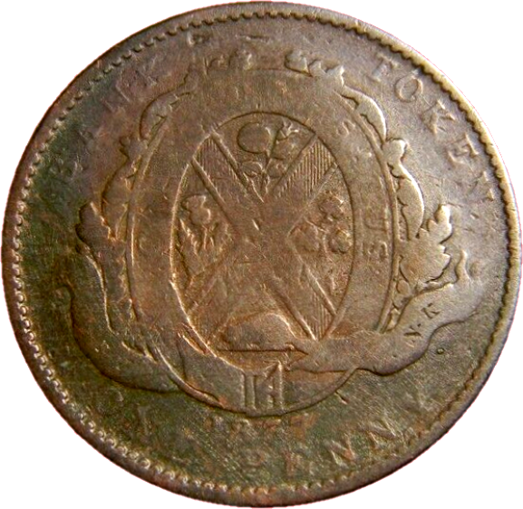 Canada 1837 One Penny Token (02336)