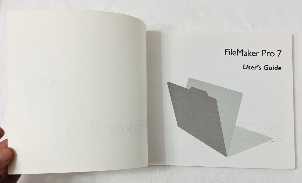 File Maker Pro 7 Getting Started Guide | Vintage User Manual Only | No Software