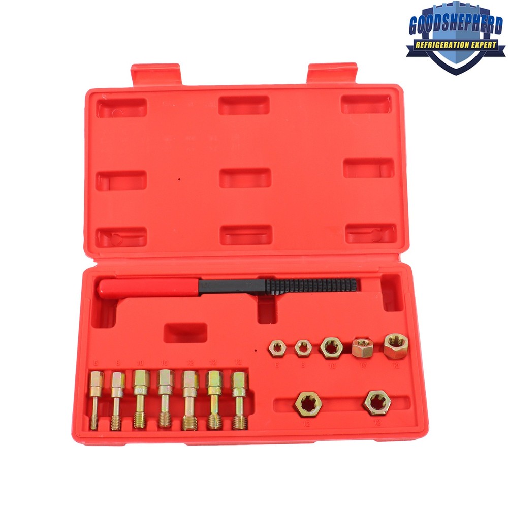 M6 M8 M10 M12 Metric Thread Chaser Set Practical Thread Restorer Tool 15-Pieces