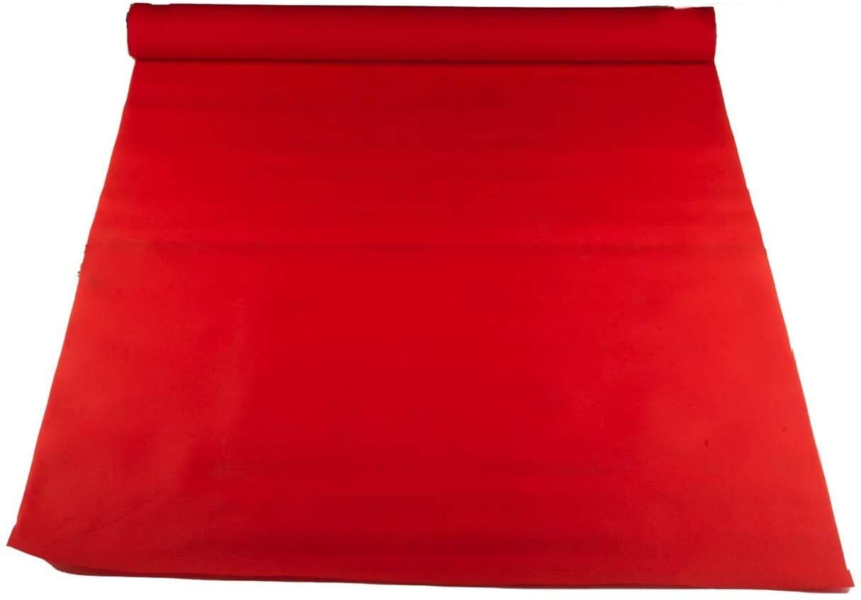 Red Carpet Floor Runner Hollywood Party Decoration Fabric 70 GSM (Red, 3 x 50...