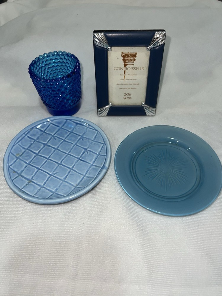 Lot Of 4 Small Blue Items