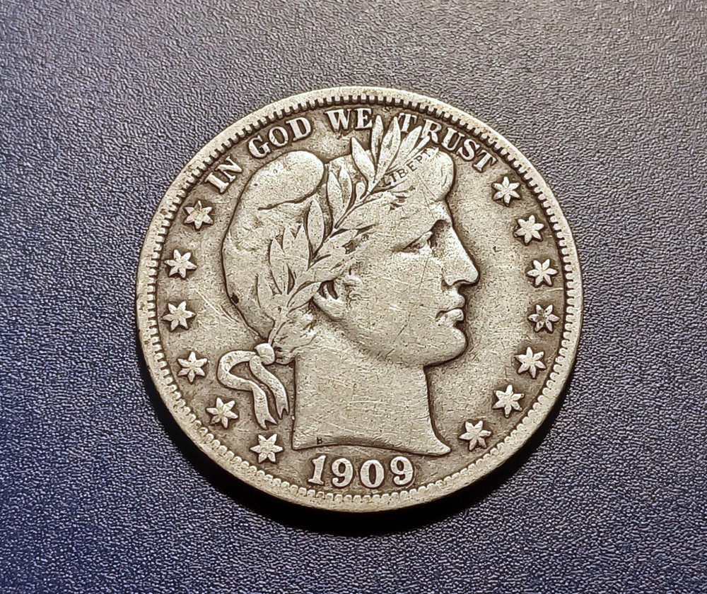 VF 1909-P Barber Half Dollar