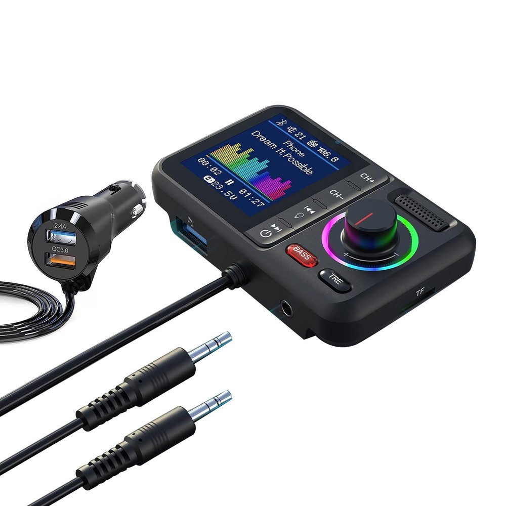 Car Kit FM Transmitter MP3 Player USB Charger AUX Wireless Bluetooth Handsfree
